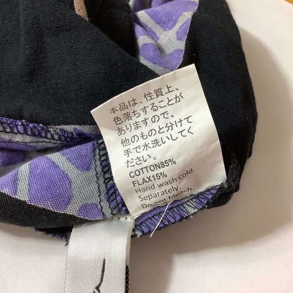 Mona Lisa Mixed Bird Print Art To Wear Flax Linen & Cotton Tunic Jacket OS - Picture 9 of 9